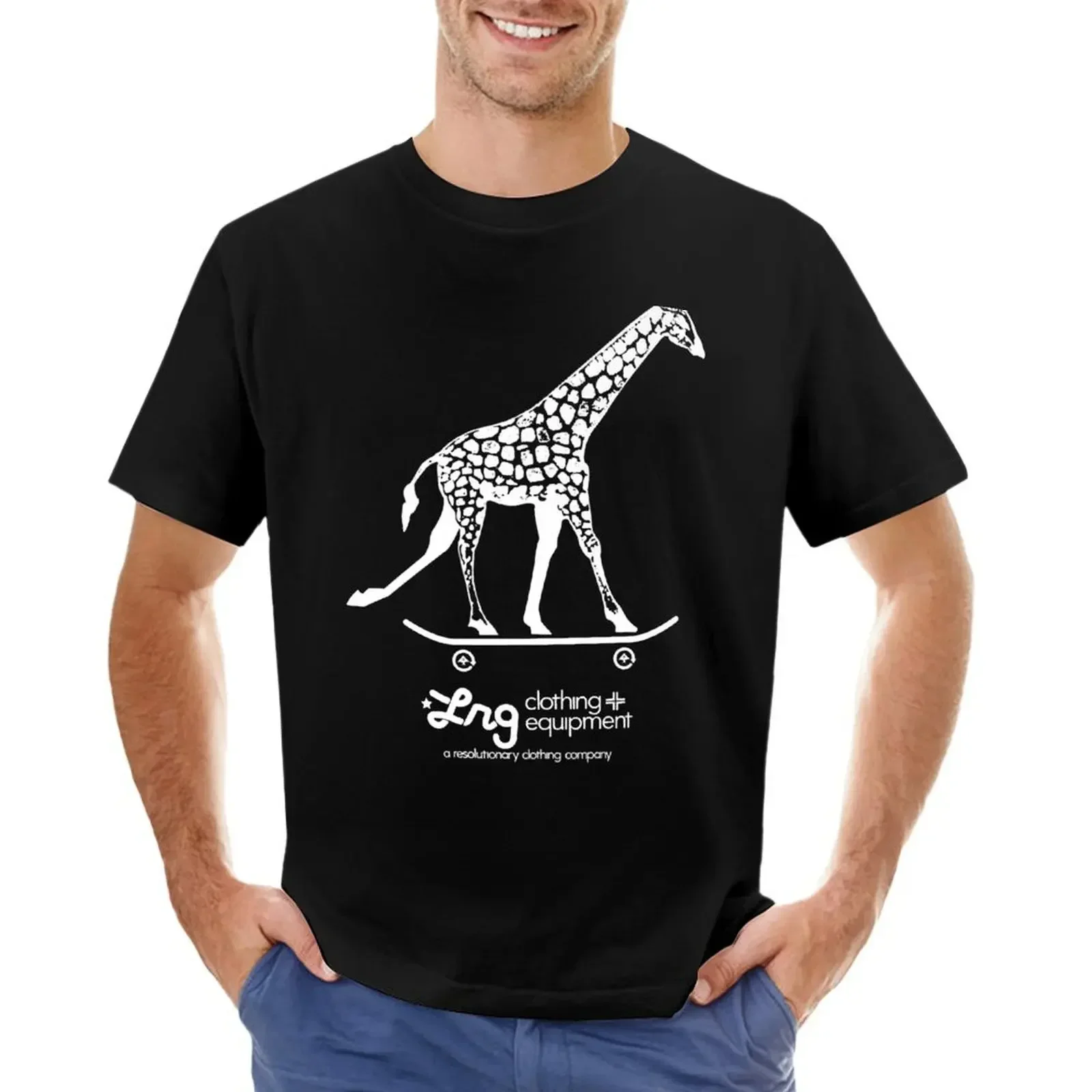 

Mens LRG Giraffe on a Skateboard T-shirt for a boy customs shirts graphic tees men clothing