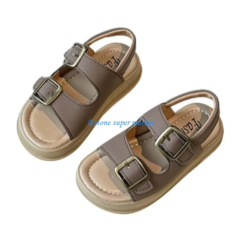 090B Cushioned Kids Sandals Kids Breathable Mesh Sandals Portable for Outdoor Break
