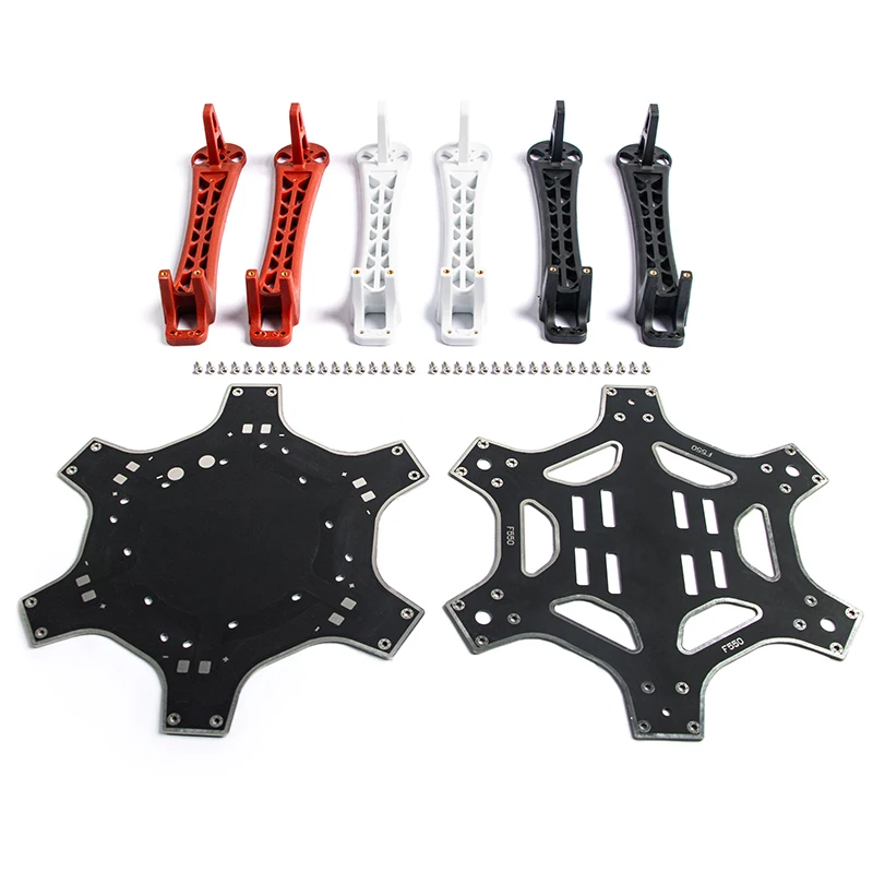FPV F550 Hexa marco brazo HexaCopter PCB con tren de aterrizaje Protector de cardán placa de batería para Flamewheel F550 HJ550 Quadcopter