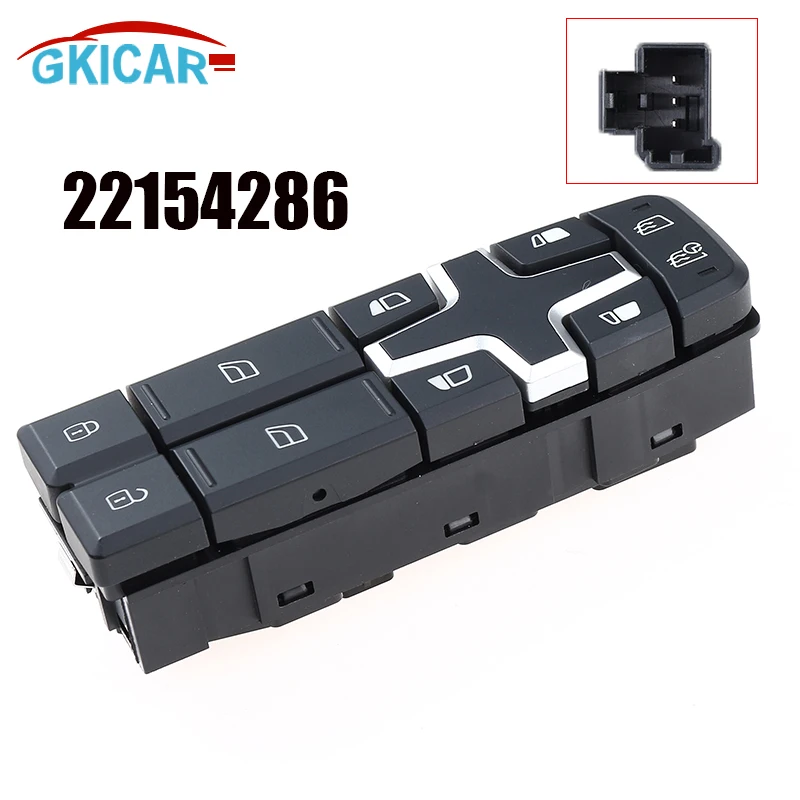 

22154286 3 Pins Front Left Electric Master Window Switch Glass Lift For Volvo FH FM Truck