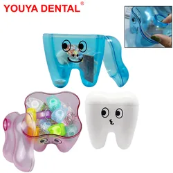 Caja de almacenamiento de artículos pequeños dentales, accesorios de Odontología de plástico, regalos de dentista, caja de almacenamiento de escritorio con forma de diente lindo, almacenamiento de artículos diversos