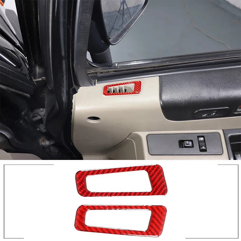 

For Hummer H2 2003-2007 soft carbon fiber car door air outlet frame decoration sticker interior modification accessories