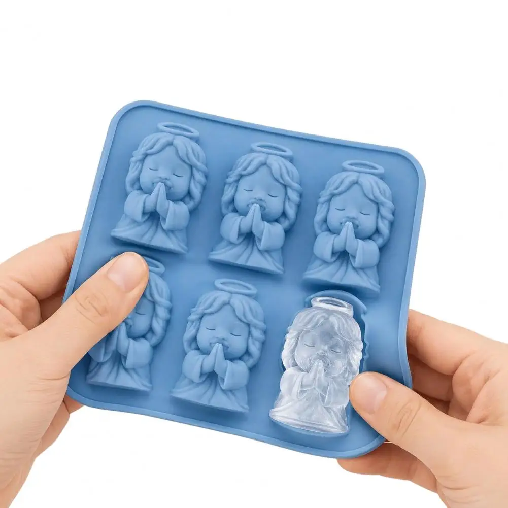 Angel Ice Cube Tray Food Grade Ice Mold Angel Shape Ice Tray Soft Silicone Mold for 3d Angel Cubes Easy Release Cube for Parties - view 3