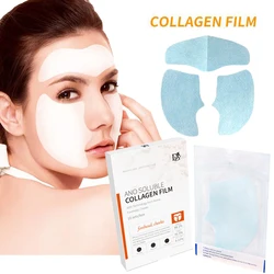 Película de proteína de Colágeno Hidrolizado, papel de mascarilla Facial antiarrugas, hidratante, Soluble, relleno Facial, reafirmante, cuidado de la piel, 5/10 juegos