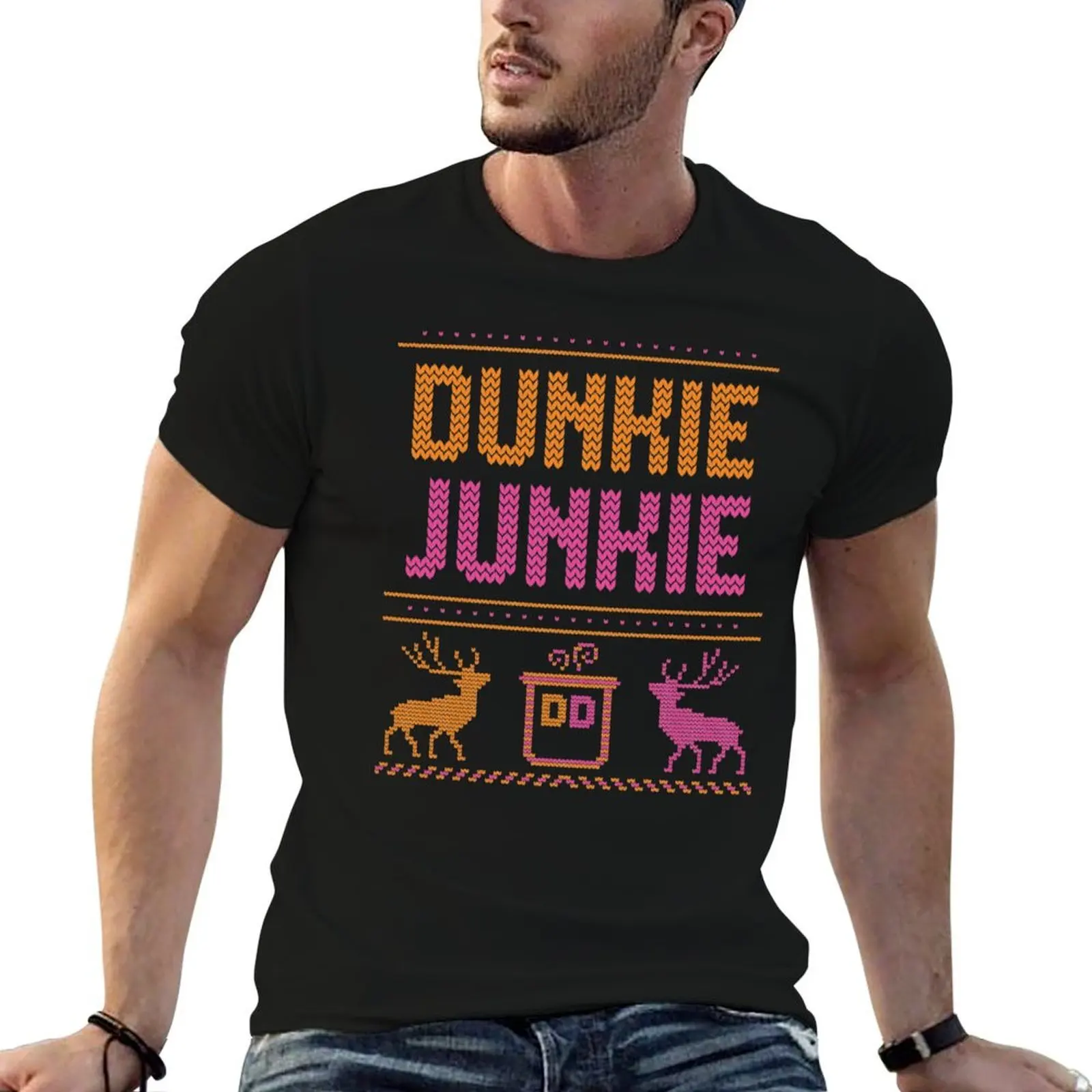

Dunkie Junkie CHRISTMAS COLOR T-Shirt anime t shirts oversize t shirt man plain T-Shirt