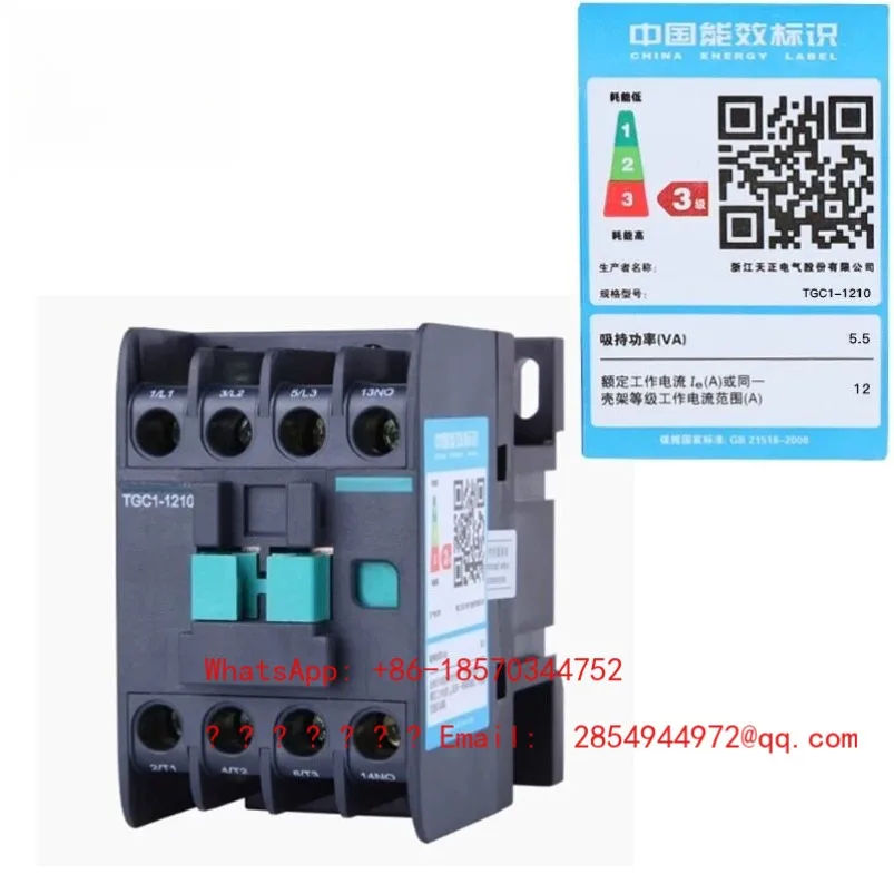Electrical AC Contactor Coil Voltage 110V 220V 380V Optional TGC1 50HZ Spot Quick Delivery