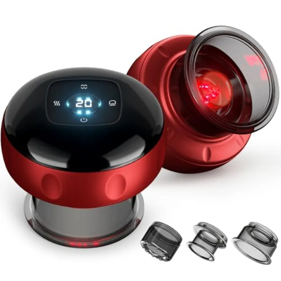 

2 Pack Cupping Set Smart Cupping Therapy Massager 7 in 1 Red Light Cupping Therapy Set with 2 Modes for Targeted Pain Relief Mu