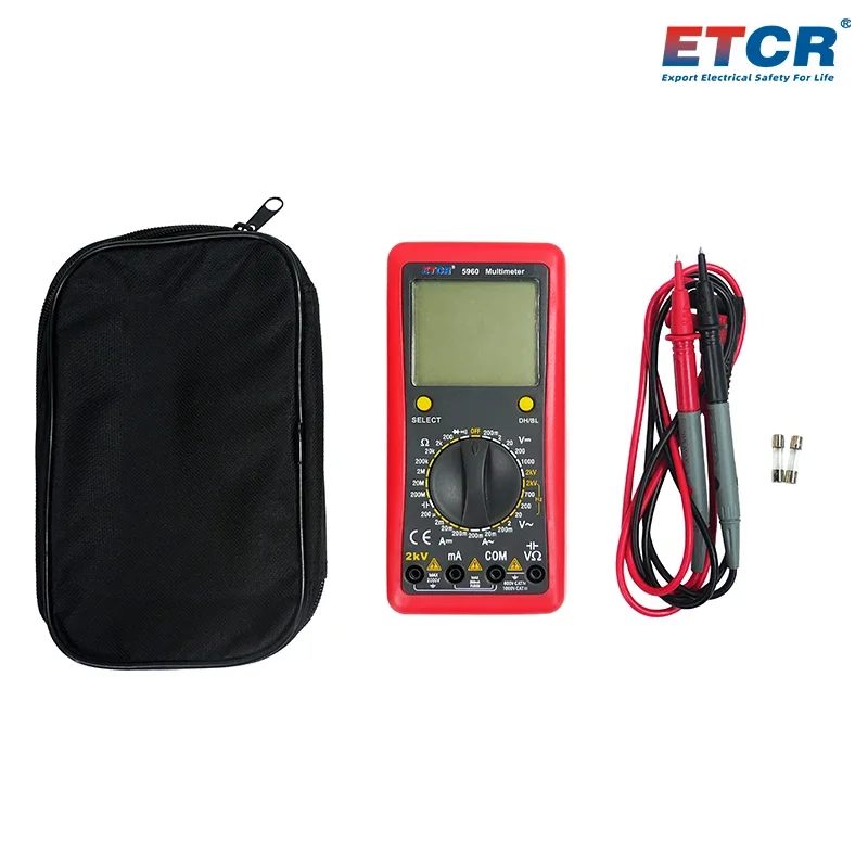 

ETCR5960 ETCR5940 ETCR5930 Digital Multimeter DC AC Voltage Current Resistance 20MHz RMS Frequency Capacitance