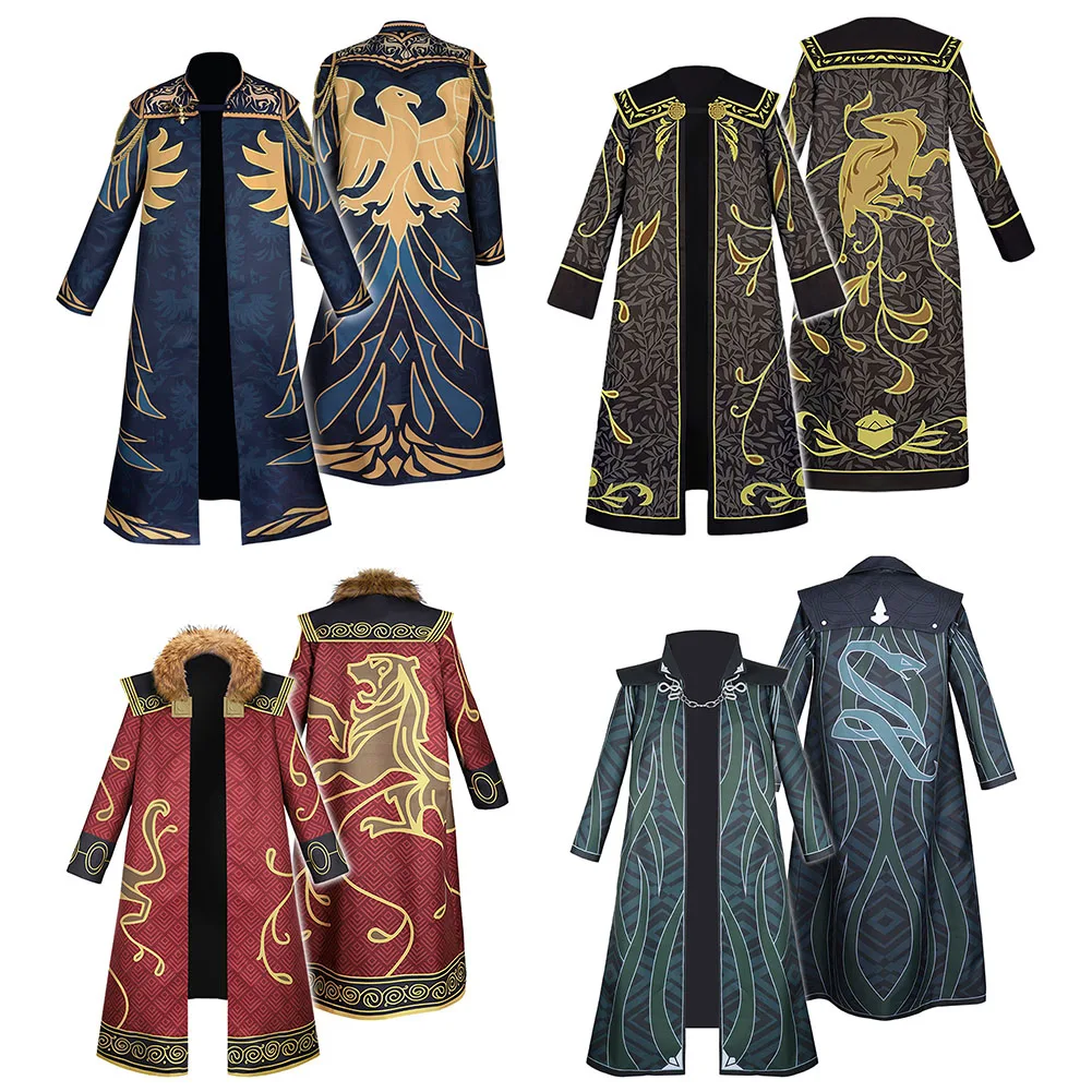 Magician Cosplay Graduation Robe Men Costume Game Legacy Roleplay Man Woman Fancy Dress Halloween Party Role Playing Cloak