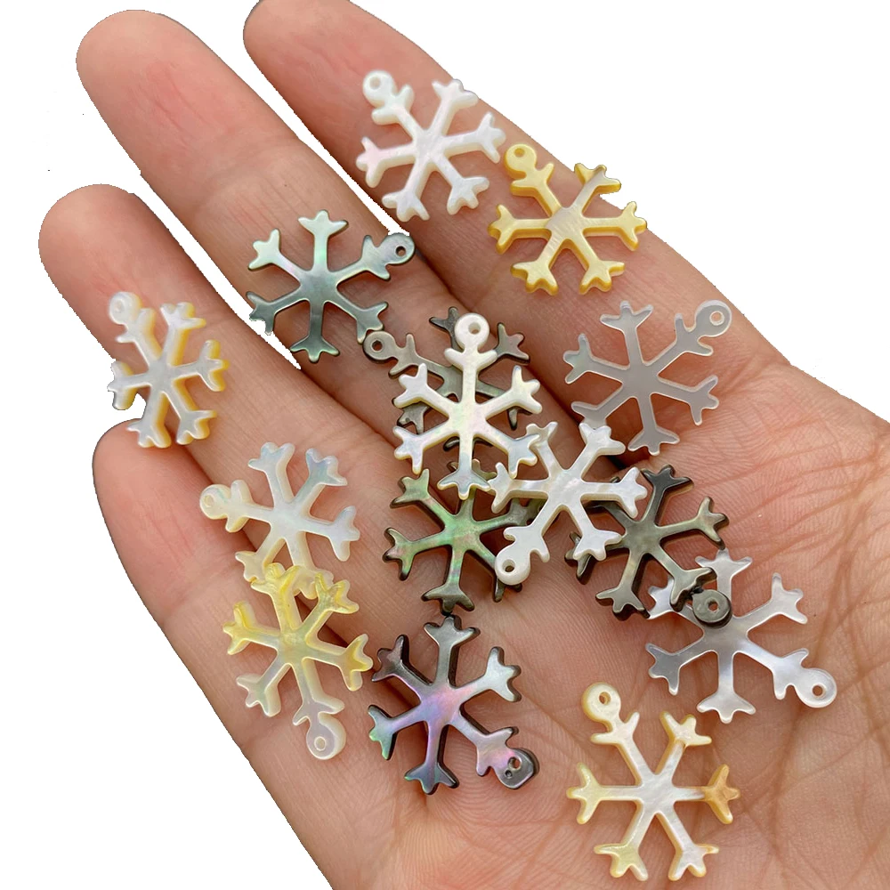 

Snowflake Shape Natural Seawater Shell Jewelry 14x18mm High Quality Making DIY Necklaces Bracelets Earrings Accessories