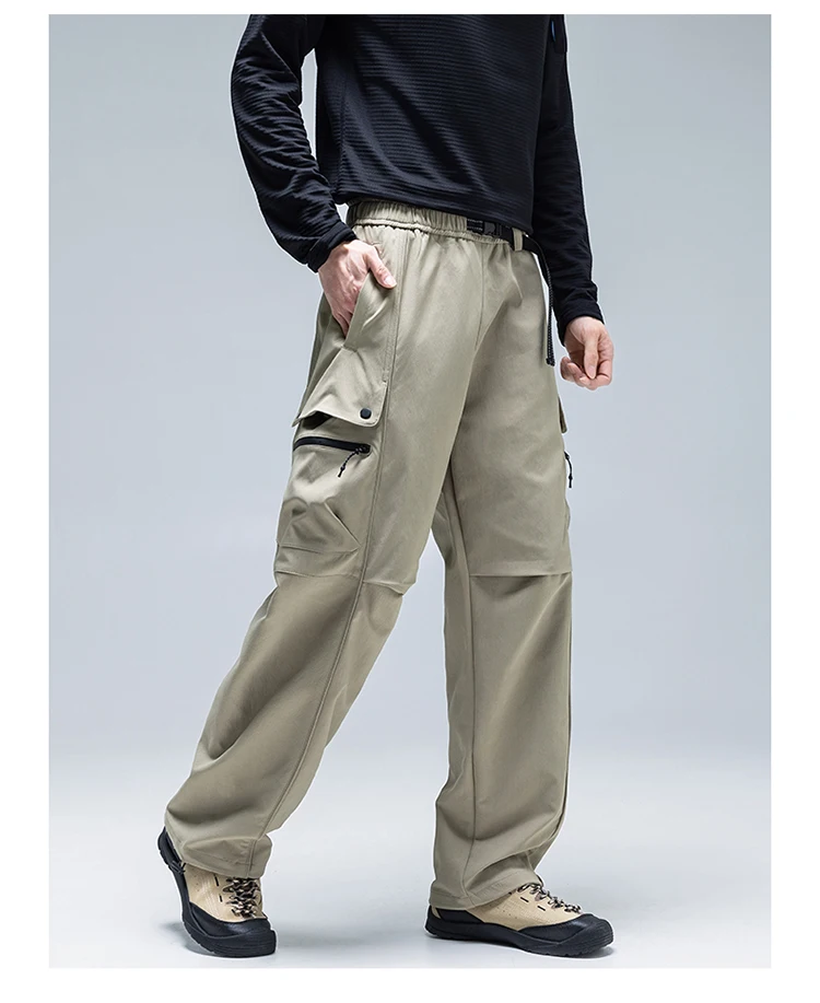 Unisex Teflon Wasserdichte Softshell-Hose - Fluoridfreie, wasserabweisende, schnelltrocknende Wanderhose mit verstellbaren Bündchen – Detail 8