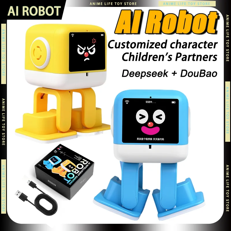 

Интерактивный робот RC Smart Robot DeepSeek Doubao с ИИ, сенсорным управлением, голосовым чатом, функцией пения и танцев, игрушка для детей, подарок на день рождения