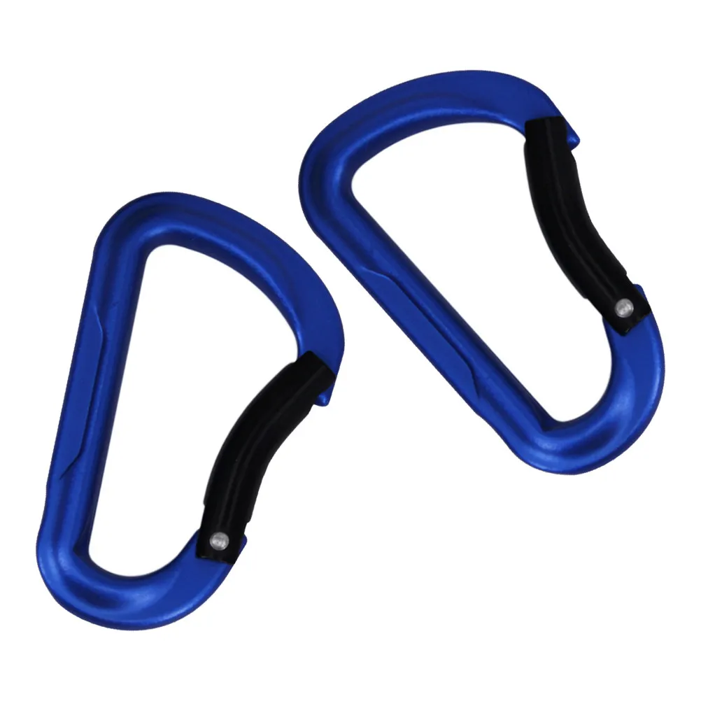 

2Pcs D Shaped Aluminum Alloy Carabiner Clips Heavy Duty Outdoor Key Chains for Backpack Belt Camping Hiking Quick Link