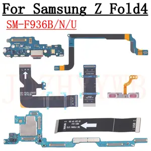 Bilashmart Charging Port Signal Board Samsung Z Fold4 F936B F936N Volume LCD Motherboard Connector Spin Axis Flex Cable Z Fold 4 F936U