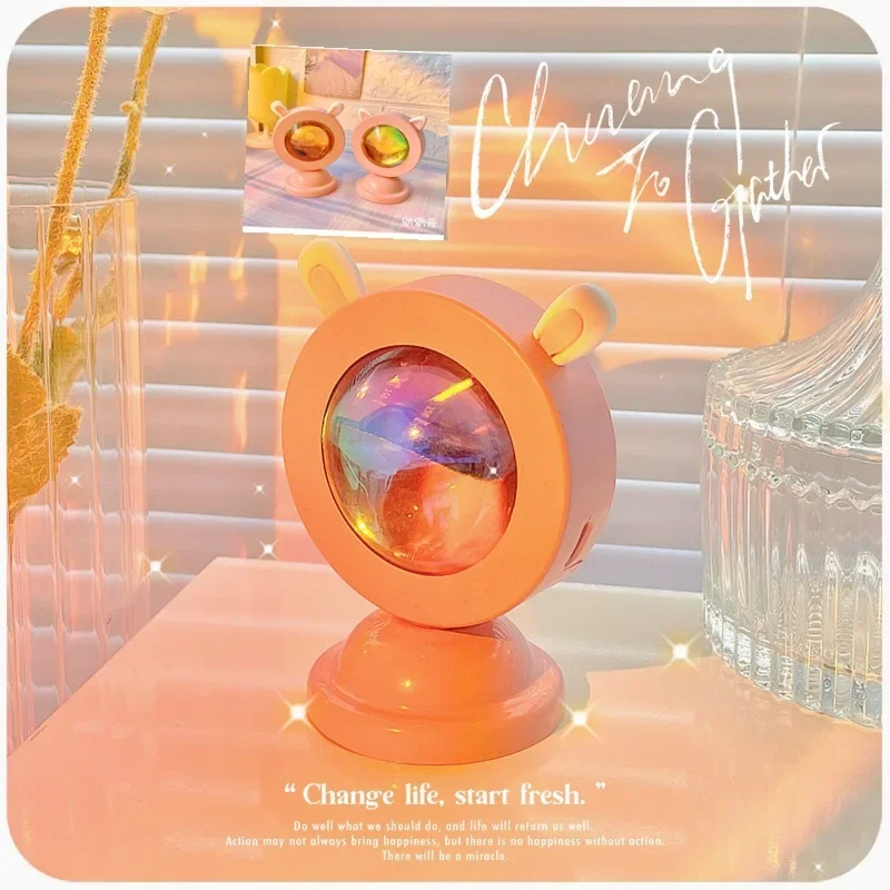 

Sunset Lamp Light Atmosphere Led Light Sunset Bedroom Projection Rainbow Bedside Table Lamp Night Light Decoration New Year Gift