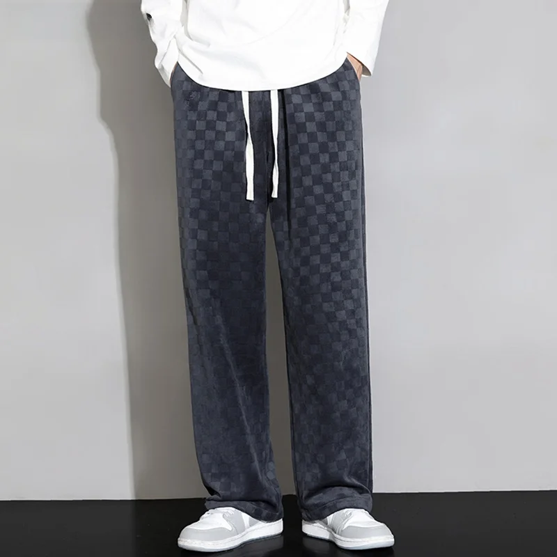 

Мужские спортивные брюки VIIOW в стиле ретро, ​​американские спортивные брюки, свободные повседневные брюки с прямыми штанинами, модные осенне-зимние модные брюки