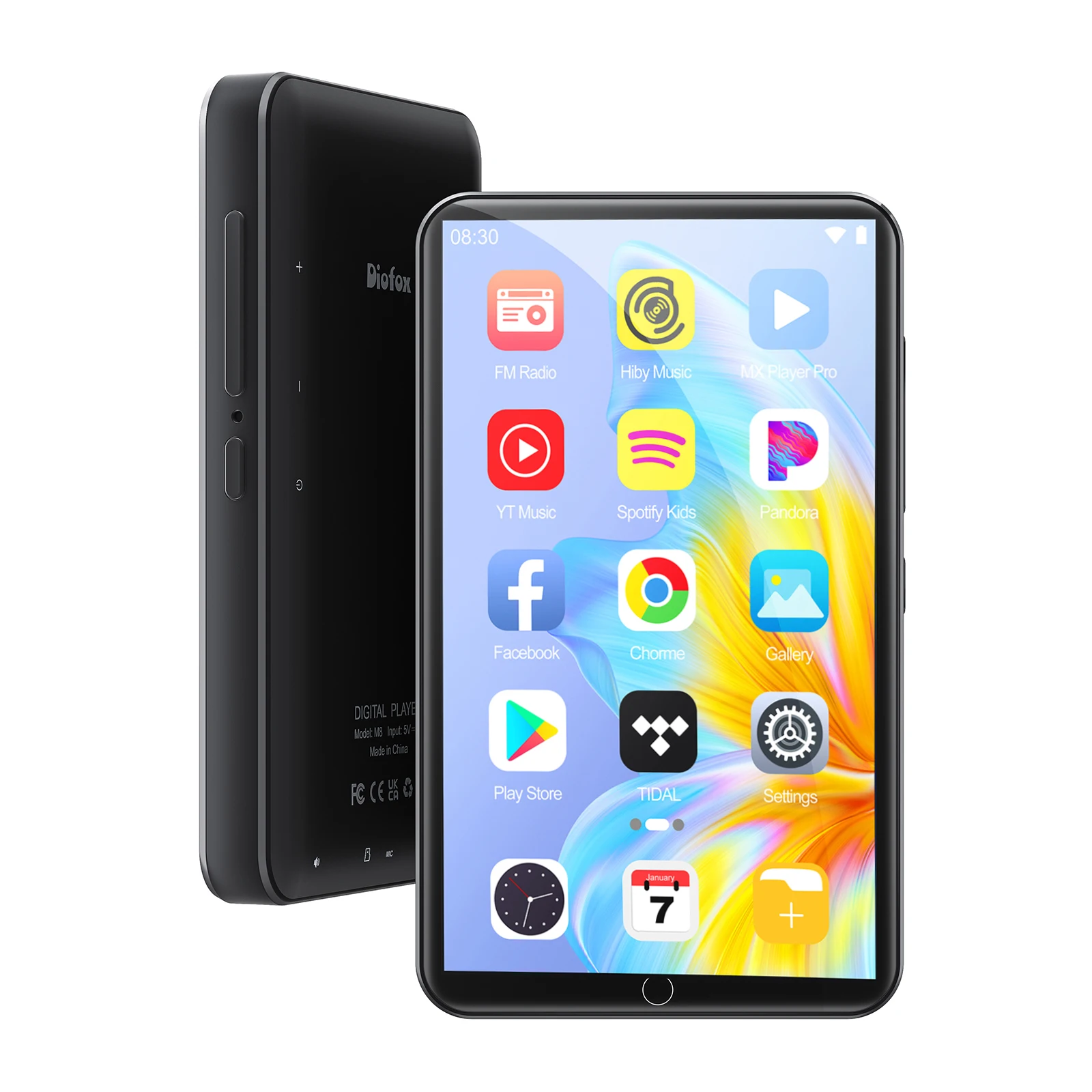 diofox-80gb-mp4-mp3-player-with-bluetooth-wifi-4'-touch-screen-music-player-enjoy-lossless-sound-quality-audio-gift-for-friend