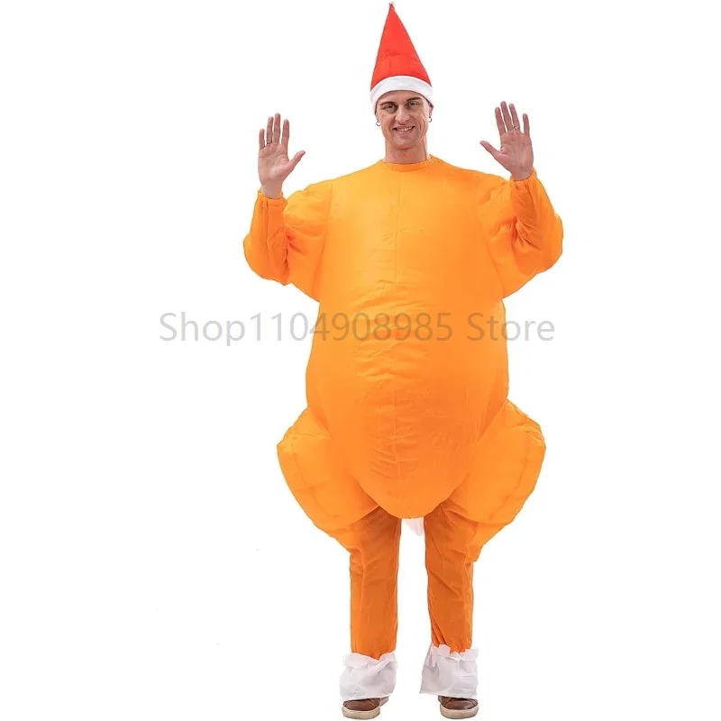 

Inflatable turkey costume adult turkey suit Halloween party Christmas Thanksgiving holiday dress up novel inflatable props