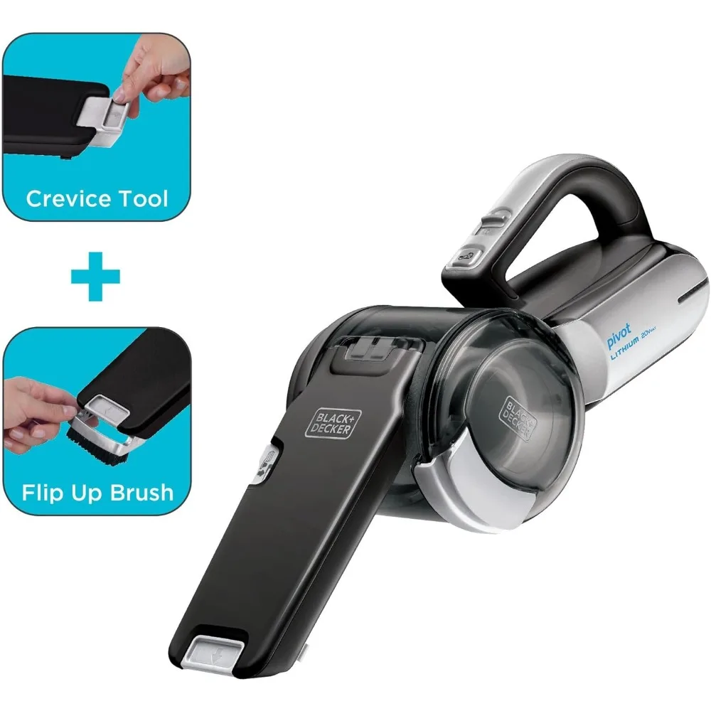 dustbuster PIVOT VAC Cordless Handheld Vacuum, Home and Car Vacuum with Crevice Tool and Pivot Nozzle