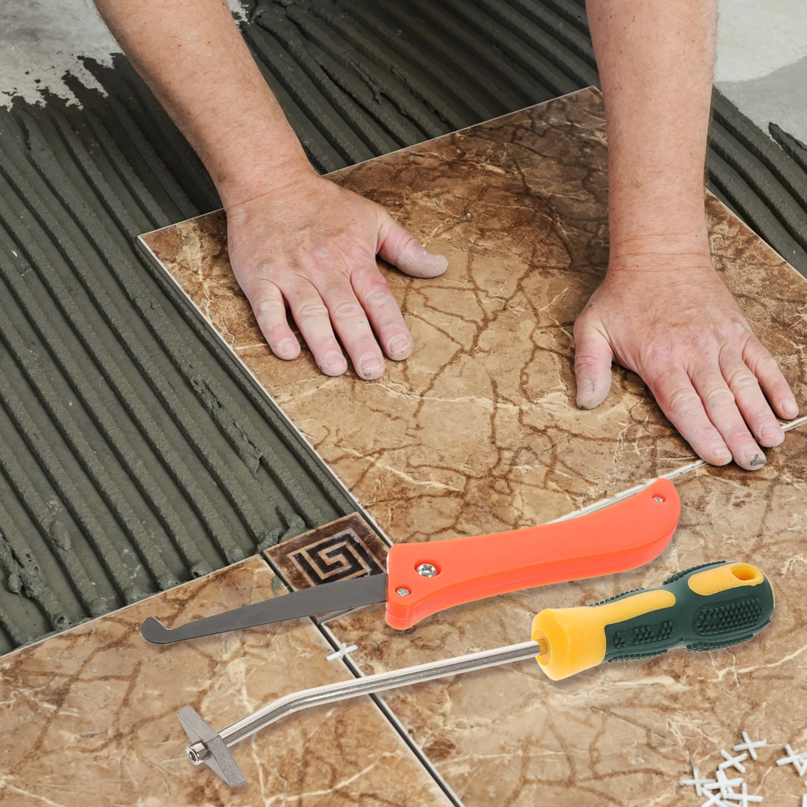 

2Pcs Sealant Remover Tool Grout Scraper Set for Tile Crack Cleaning Easy to Use Ergonomic Design Household Maintenance