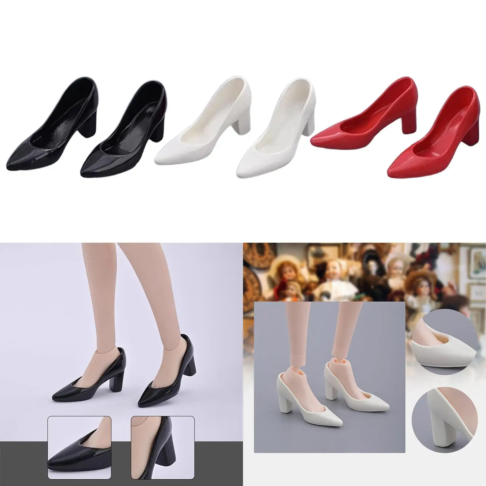 1/6 schaal BJD pop schoenen creatieve miniatuur voor 12" vrouwelijke actiefiguur