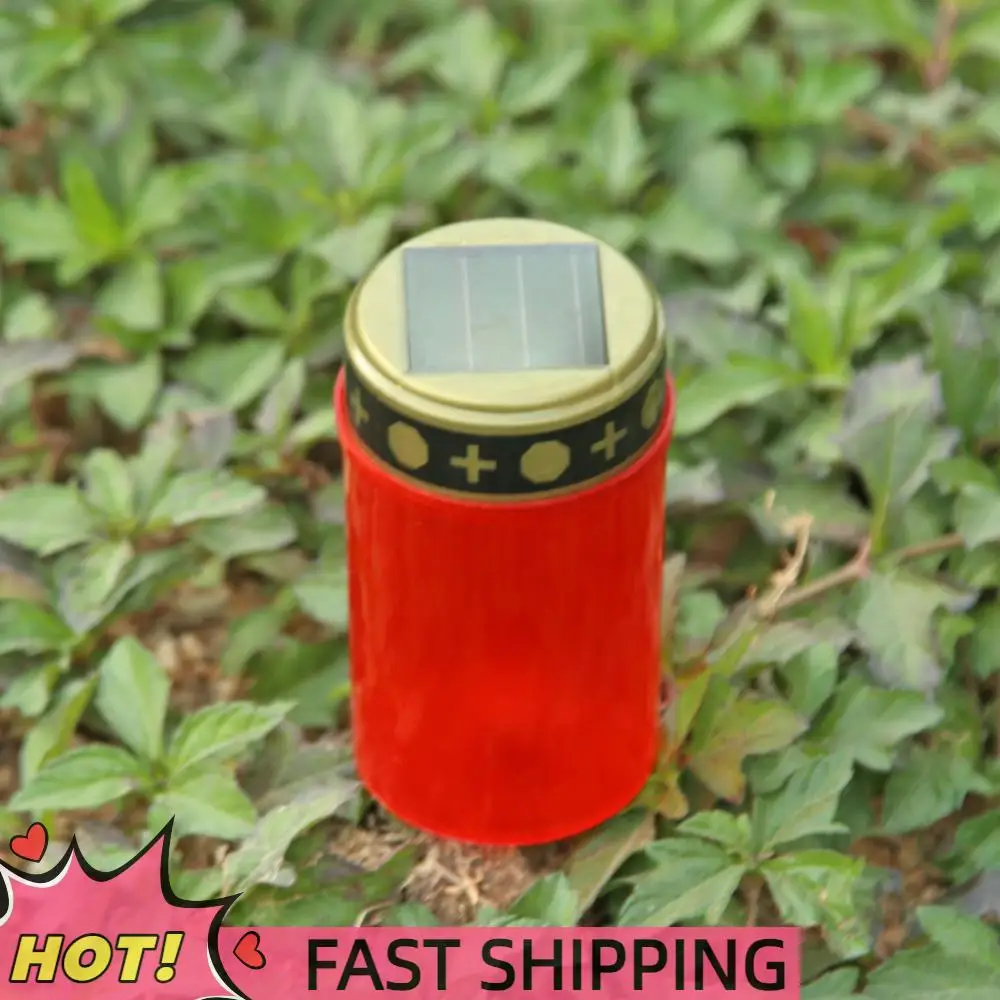 LED Cemetery Ritual Electronic Candle Light Flameless Solar Decorative Tealight Waterproof Sunlight Home Decor