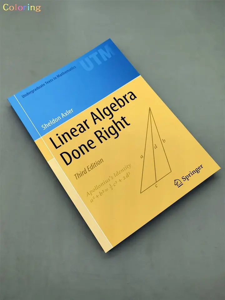 full color page prints,Linear Algebra Done Right 3rd edition,The