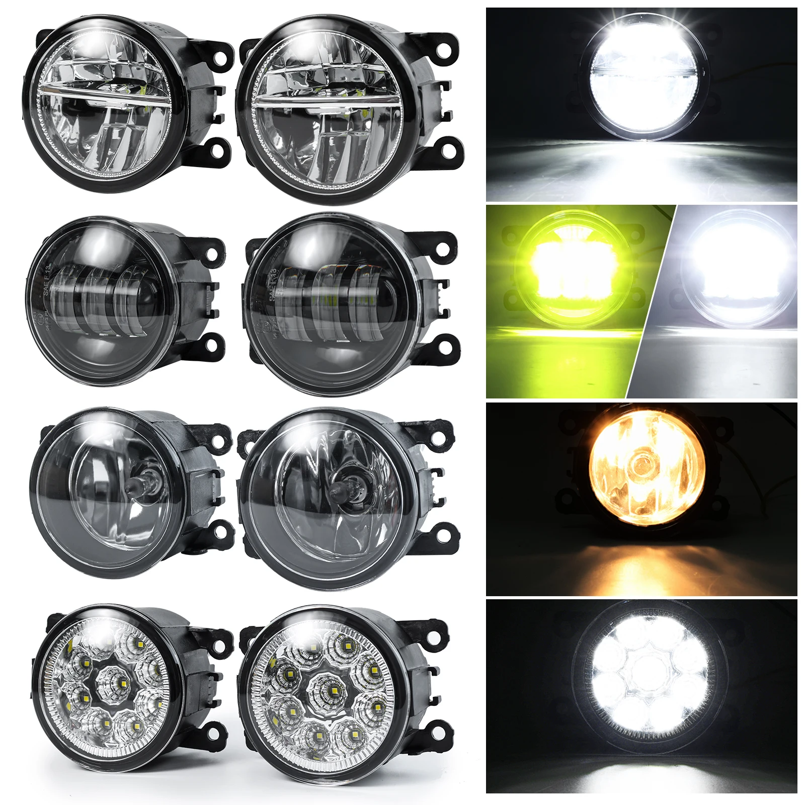 LED Fog Light Fog Lamp White Yellow Free Switing 2x For Opel Corsa D Hatchback 2007-2015 Astra G Meriva Vectra C Zafira B Agila