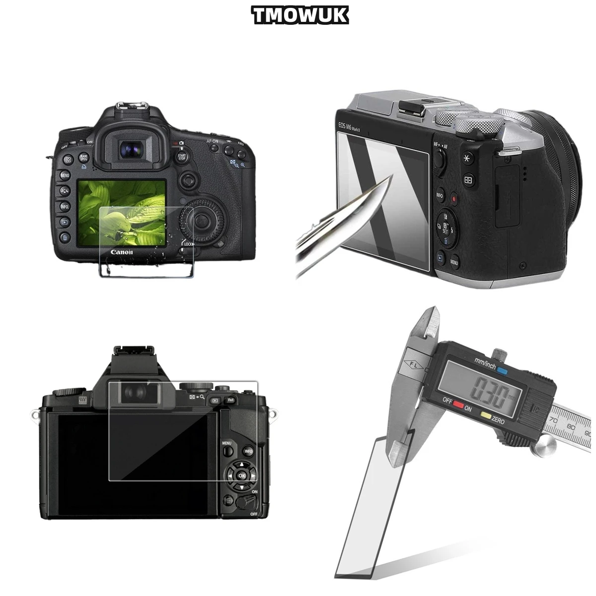 

For Canon 5D3 5D4 5DR 5DS 1DX Tempered Glass Screen Protector 9H Hardness HD Clear Anti-Scratch Bubble-Free LCD Film Guard