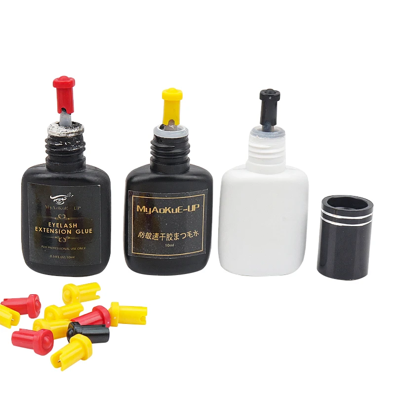 Aiguille de blocage de colle de cils, Extension de cils, outils de maquillage, accessoires de cils, bouchon de bouteille de colle, aiguille