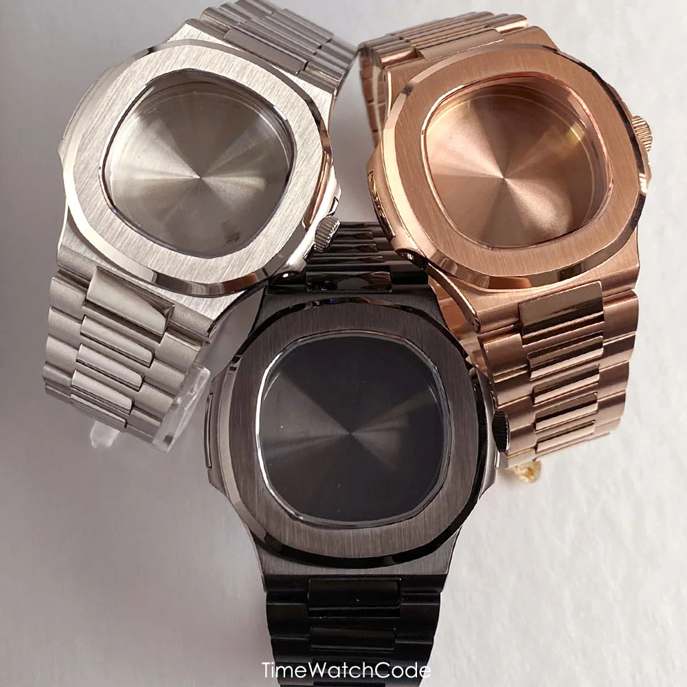 10BAR NH35A Watch Case for Nautilus Style Automatic Men Watch for NH34 NH36 NH38 NH70 NH71 NH72 4R35/36 Waterproof 40mm Sapphire