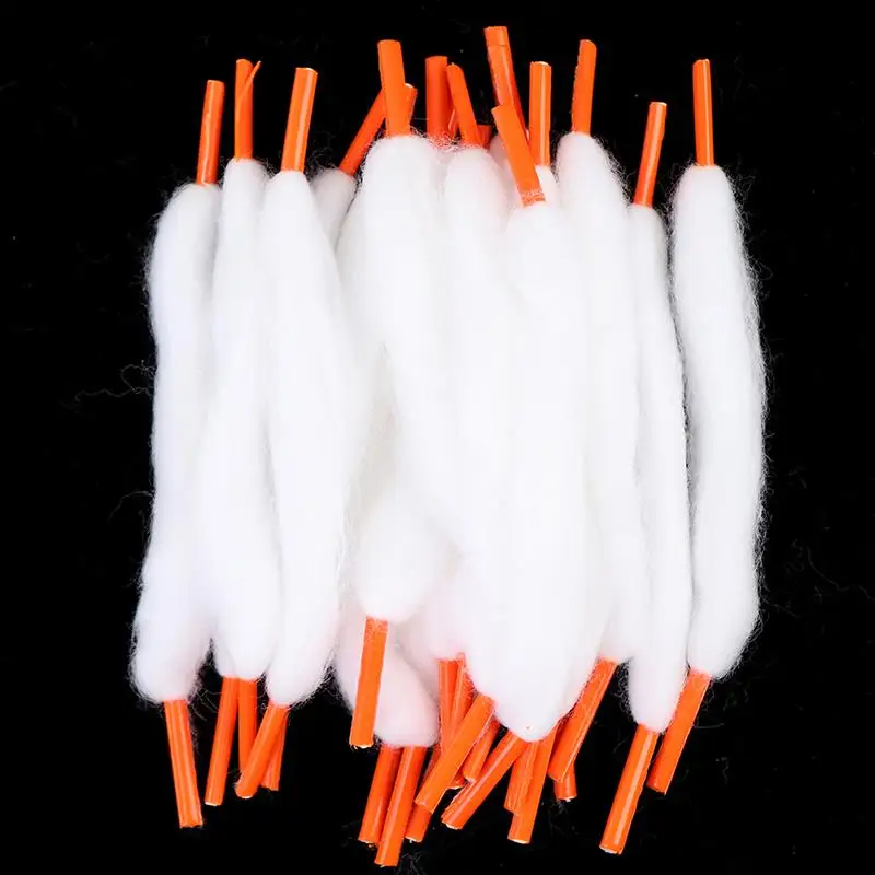 20pcs ที่สร้างไว้ล่วงหน้าลวดขดลวดหัวข้ออินทรีย์ Vape ผ้าฝ้ายแถบเชือกผูกรองเท้าสําหรับ Ecigarette RTA RDA RBA Atomizer Approx.10cm