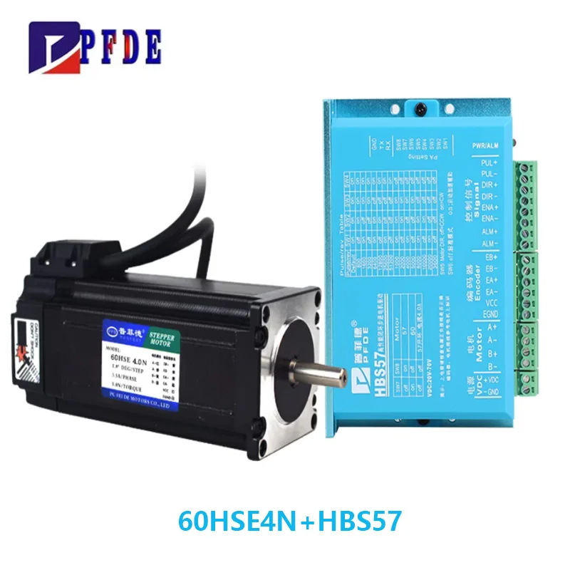 Nema24 Hybrid Closed-loop 2-phase Stepper Motor 3N.m/4N.M+HBS57 Servo Motor Driver 4A