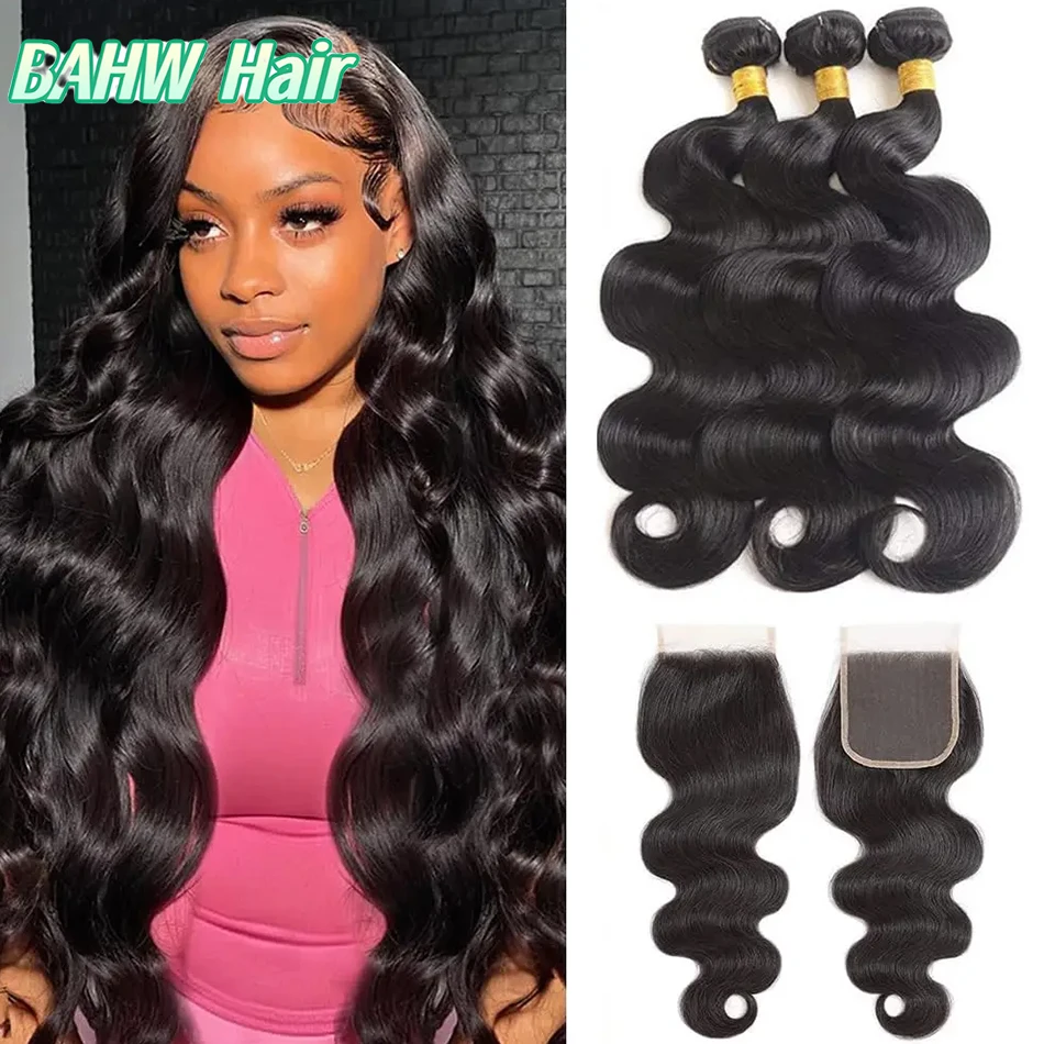 Vietnamese Body Wave Human Hair Bundles with 4x4 HD Lace Closure Raw Hair Weave Extensions Double Weft Wholesale Price Natural