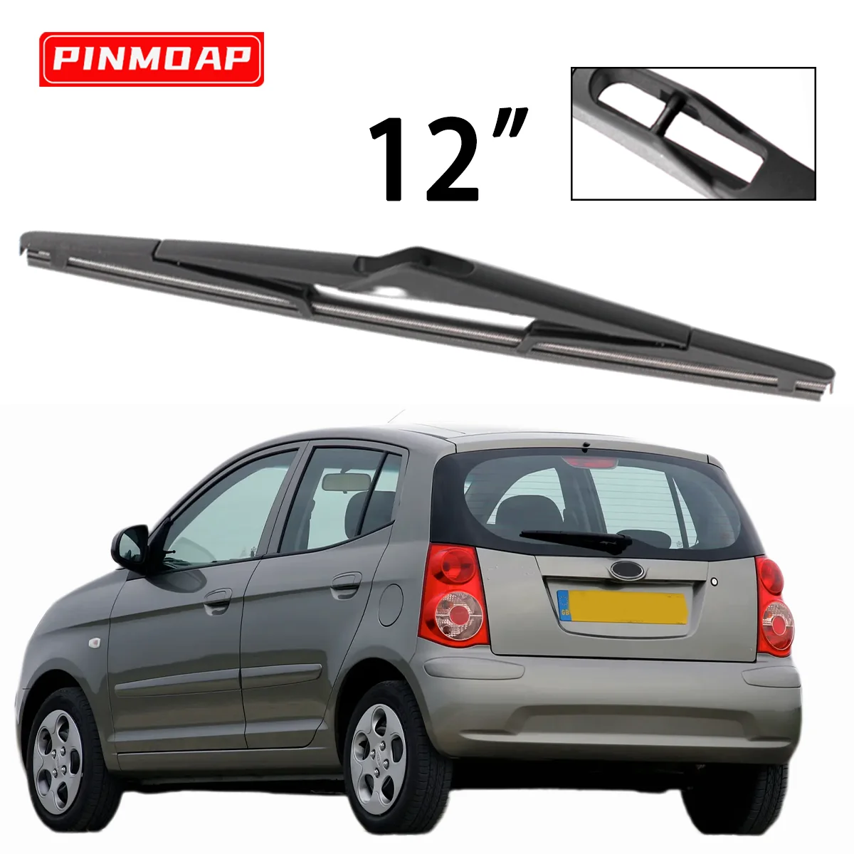 1 Stück 12-Zoll-Heckwischerblatt, passend für KIA Picanto Hatchback MK1 2004–2011, Heckscheibenwischerblatt