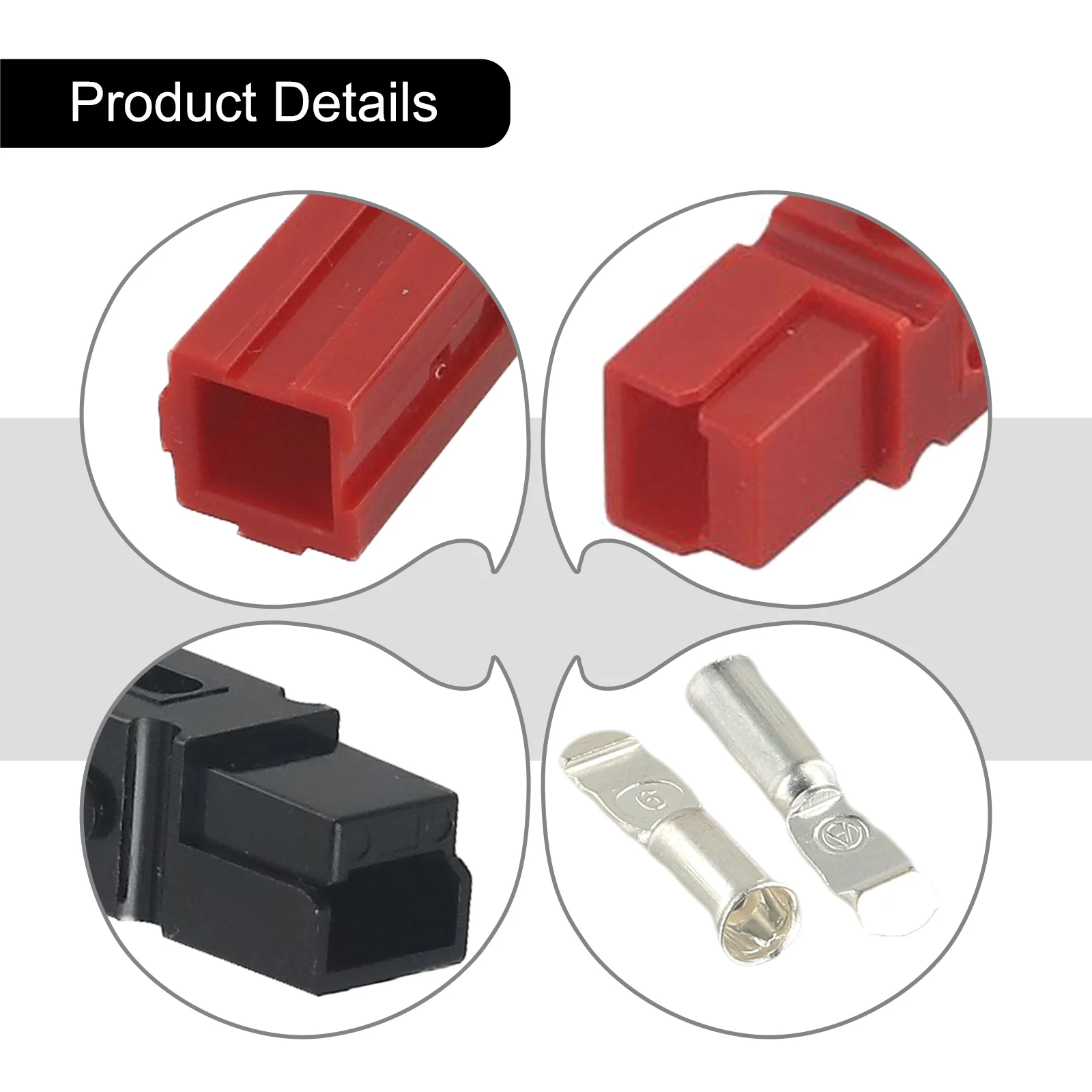 Premium Performance For Connectors 5 Pairs of Red & Black 75 Amp for Marine Quality Connections Premium Performance