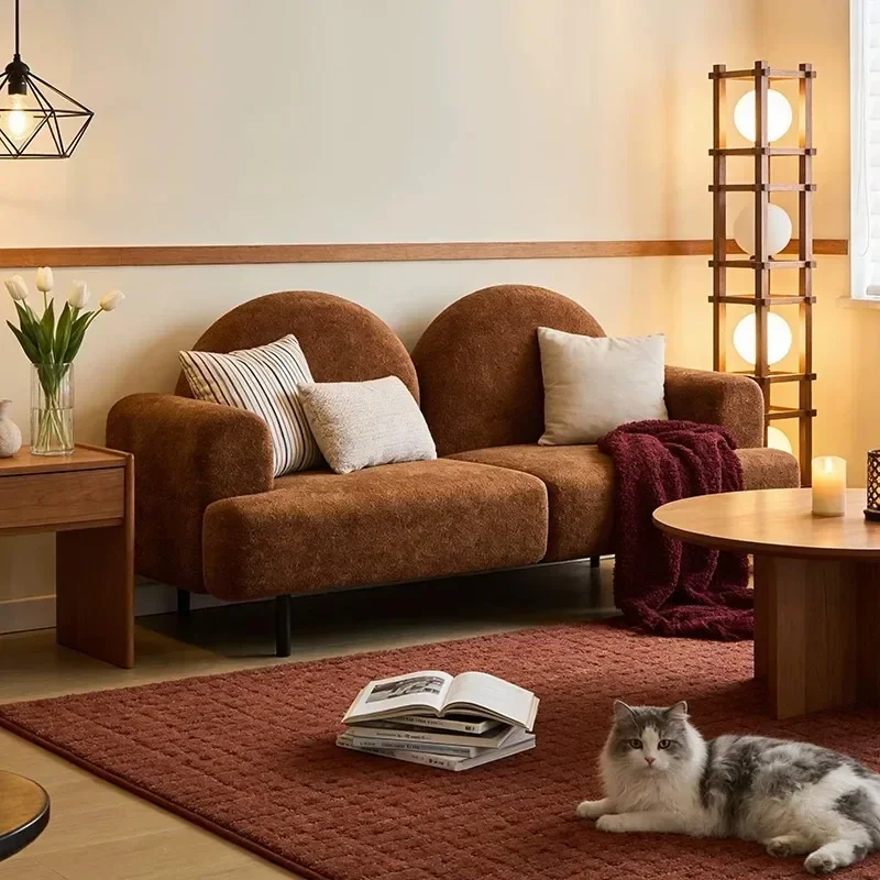 DSA medieval style living room straight row fabric sofa small apartment homestay apartment clothing store double leisure