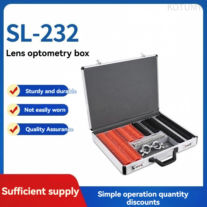 SL-232 Trial Lens Set 232 Pcs Optometry Trial Lenses Box Optical Lens Case for Eyeglasses Shop