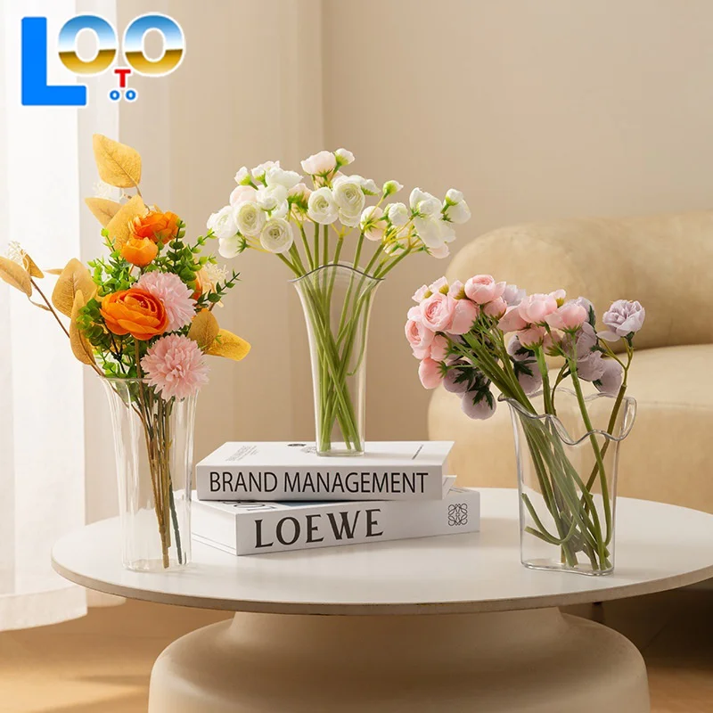 1 шт., ваза для цветов, акриловая гидропоника, домашний декор, прозрачный цветочный горшок, настольная декоративная ваза для свадебных аксессуаров