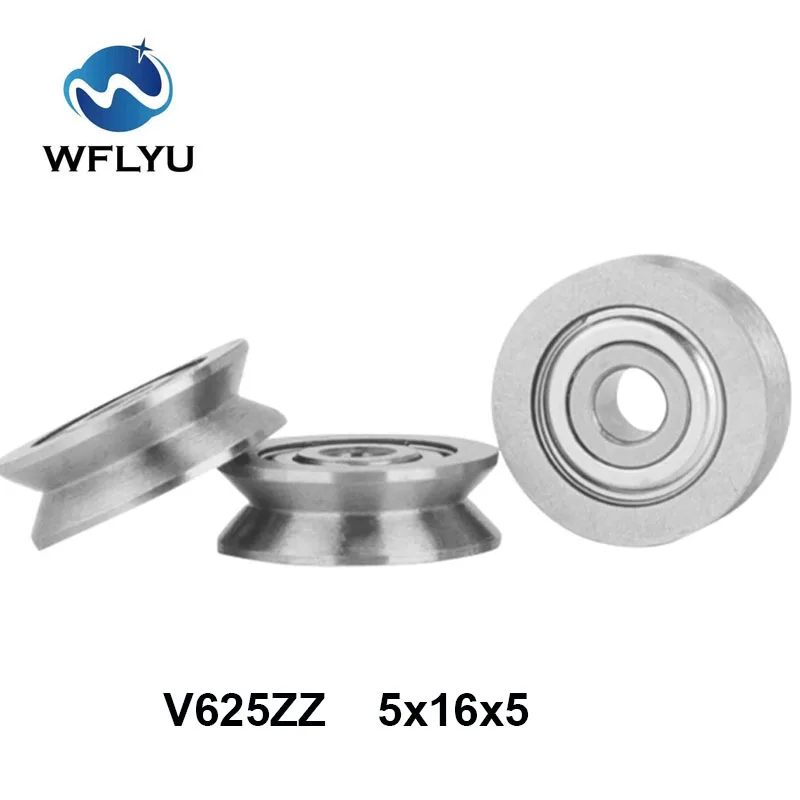 

10/20pcs V625ZZ V grooved straightener guide wheel bearings V625 /90 /120 V groove pulley roller bearing 5x16x5 mm