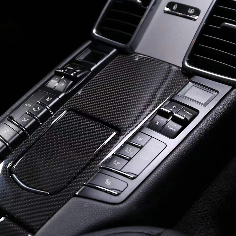 3pcs Automotive carbon fiber rear seat center armrest panel for Porsche panamera 970 2011-2016 executive version