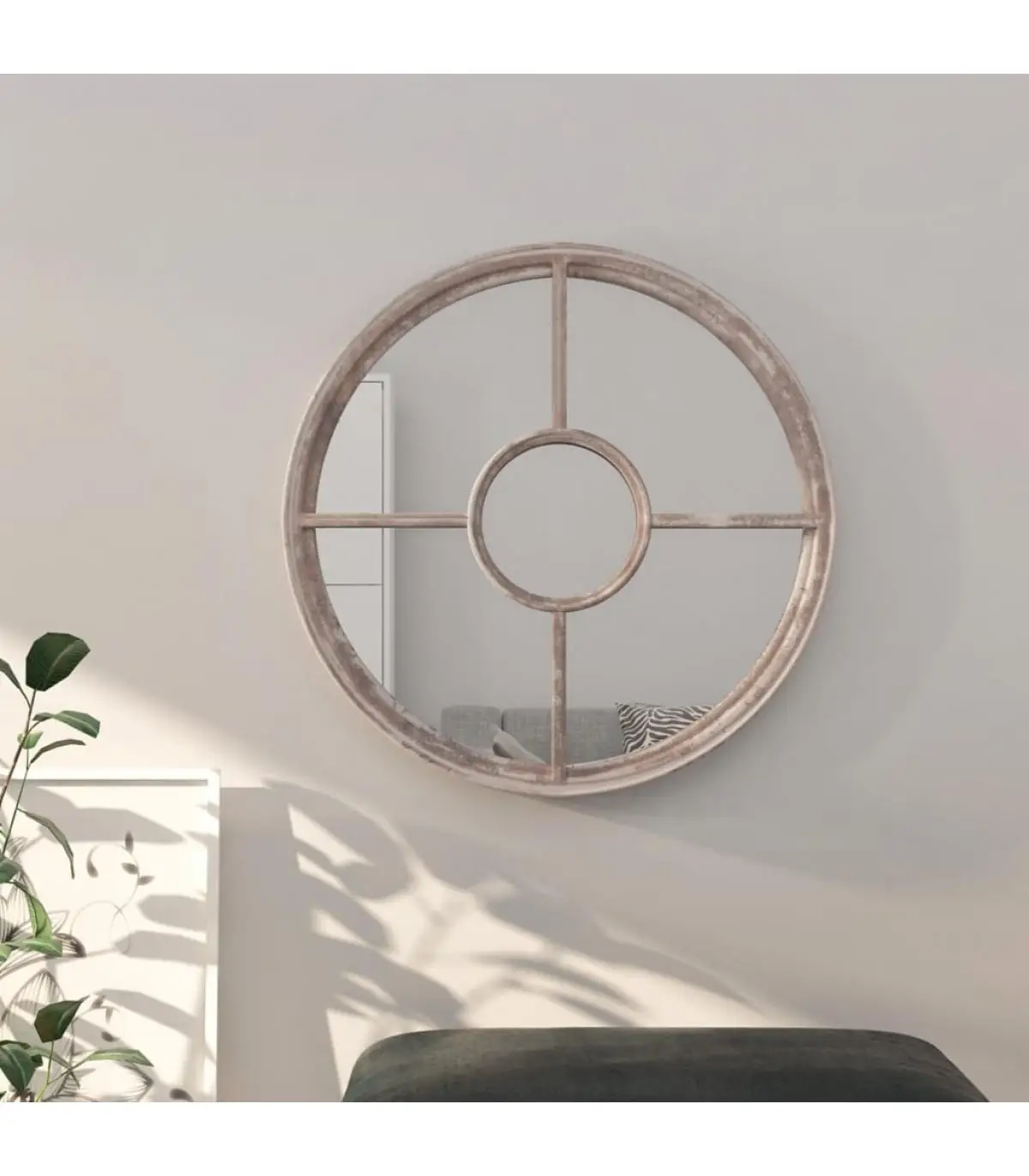 60x4 cm sand color round iron mirror mirrors for indoor use