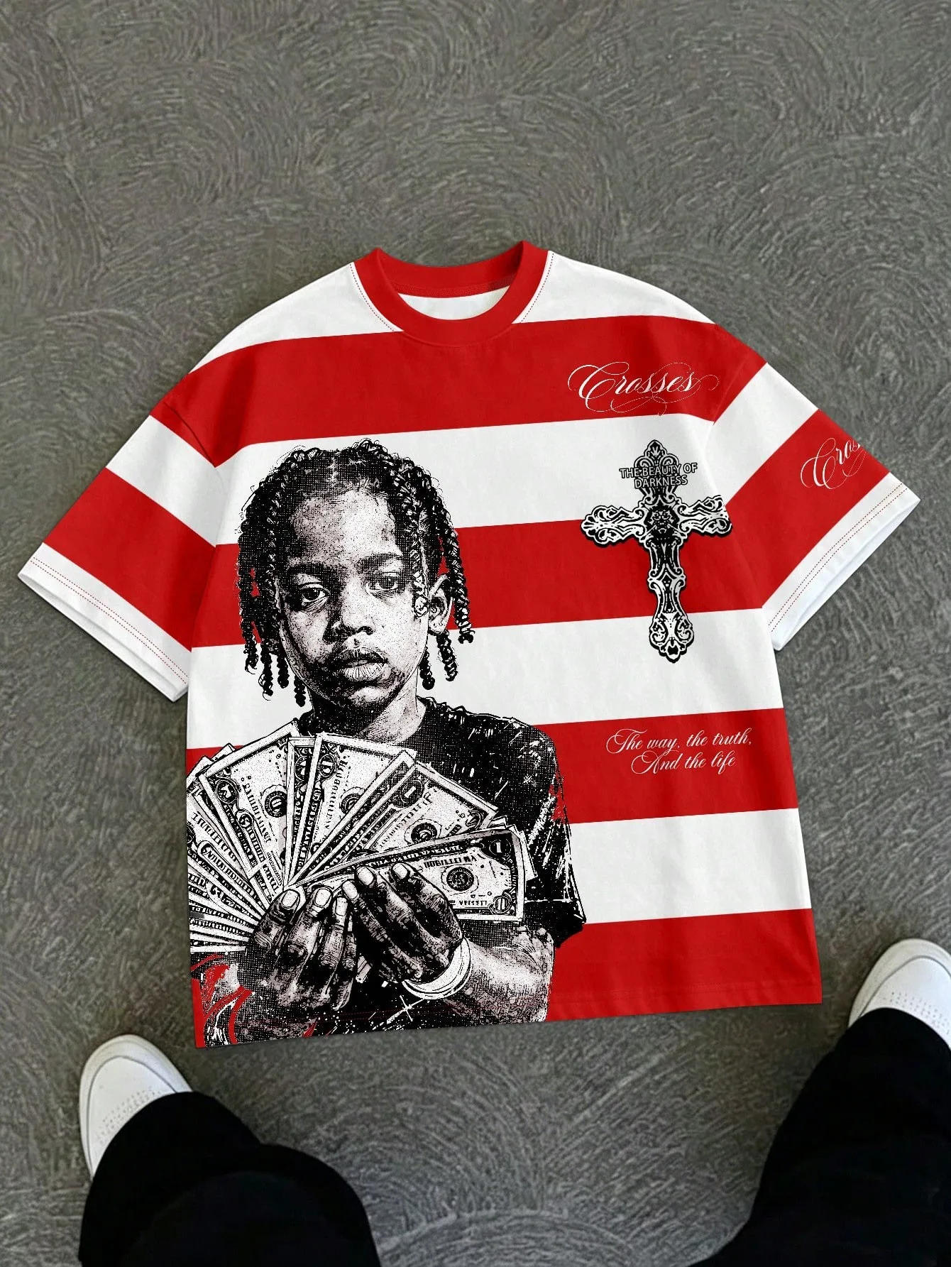 2026 Summer New Style Men's T-shirt Street Casual Fashion Soft and Comfortable Breathable 3D Stripes Pattern Print