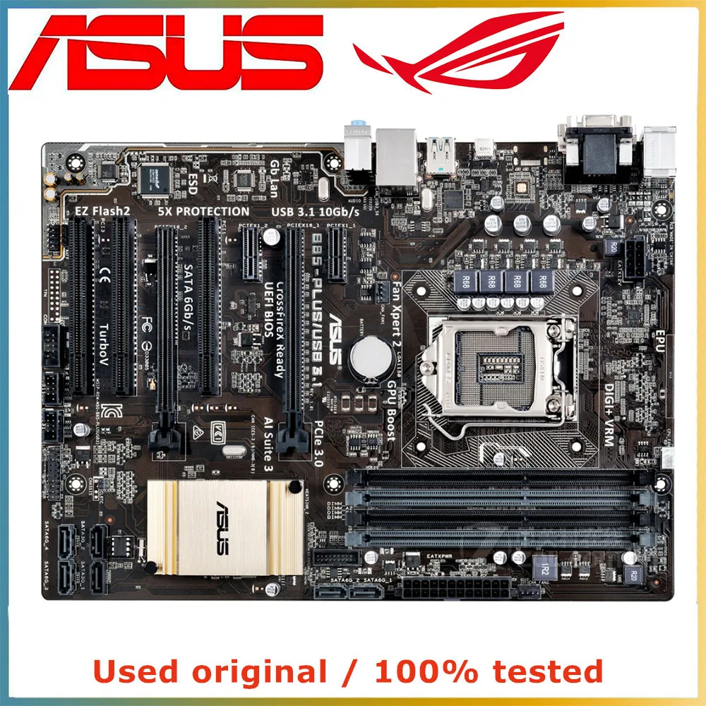 

For ASUS B85-PLUS/USB3.1 Computer Motherboard LGA 1150 DDR3 32G For Intel B85 Desktop Mainboard SATA III PCI-E 3.0 X16