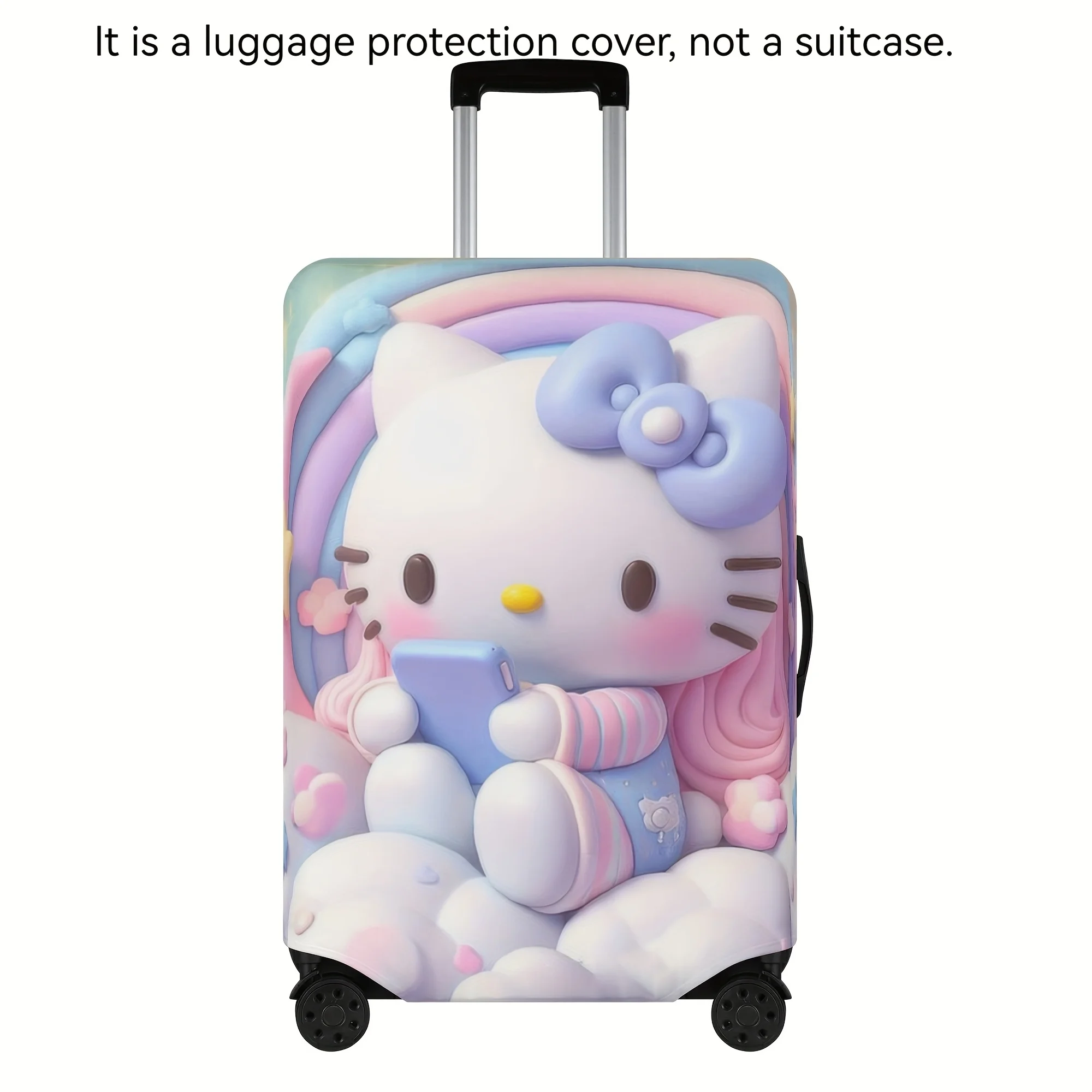 

Sanrio Hello Kitty Luggage Cover - Cute Cartoon Cat Design Dustproof Washable Polyester Cartoon Luggage Cover