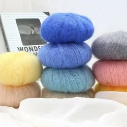 Mohair Crochet Yarn for Women, Skin-Friendly Baby Wool Thread, Fine Quality, Hand-Knitting Thread for Cardigan, Scarf, Suitable