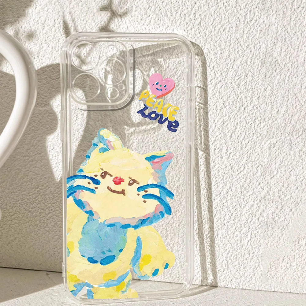 

Oil Painting of Cat Silicone Phone Case for IPhone 17 16 15 14 13 12 11 Pro Xs Max Air Mini 7 8 6 6s Plus SE 2020 2022 Cover