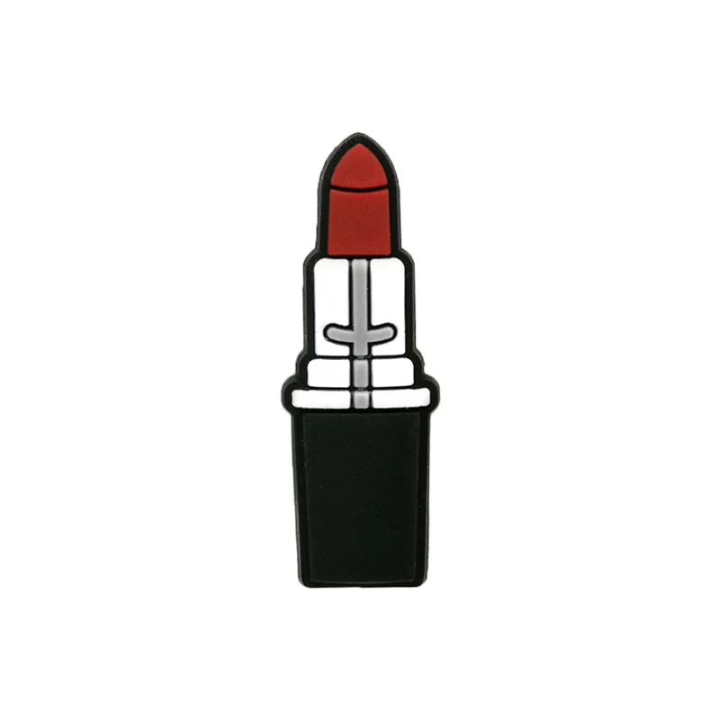 10 Stück Bling + 10 Stück 2D Parfüm-Kronen-Herz Metall-Schuh-Charms Lippenstift Kamera Schuh-Dekorationszubehör Clog für Kinder Geschenk – Detail 5