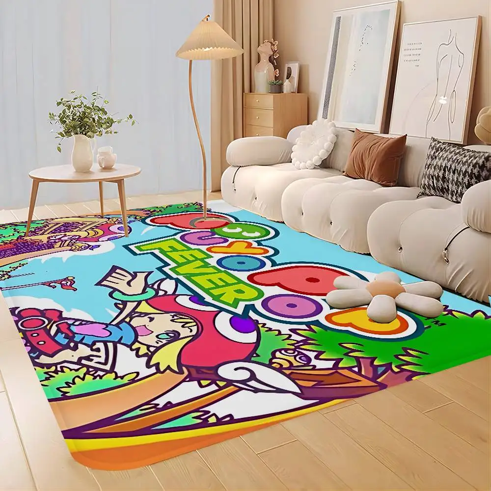 Game P-Puyo P-Pop F-Fever Entrance Door Mat Washable Non-Slip Living Room Sofa Chairs Area Mat Kitchen Welcome Doormat
