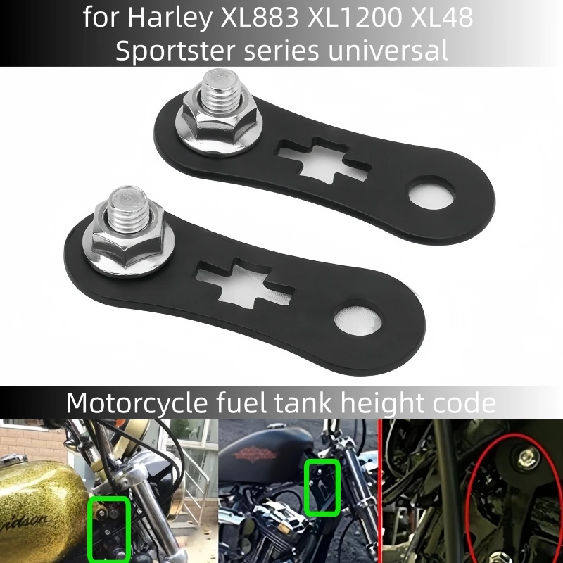 Motorcycle raised fuel tank and elevated fuel tank lifting for Harley XL 883 1200 48 XL883 XL1200 Sportster series universal